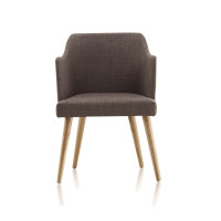 Manhattan Comfort DC011-PE Kee Woven Linen Dining Chair in Pebble